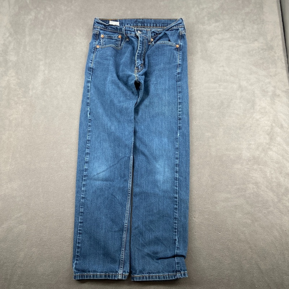 Levi's 505 Regular Fit Jeans Mens 32x32 Blue Denim Casual Mid Rise Straight Leg
